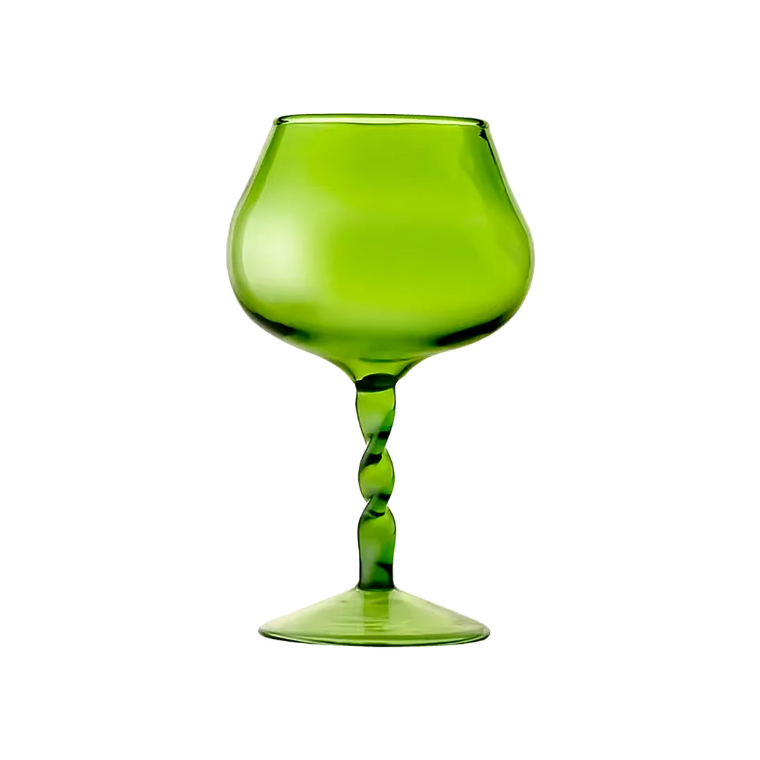 Emerald Green Wine Glass