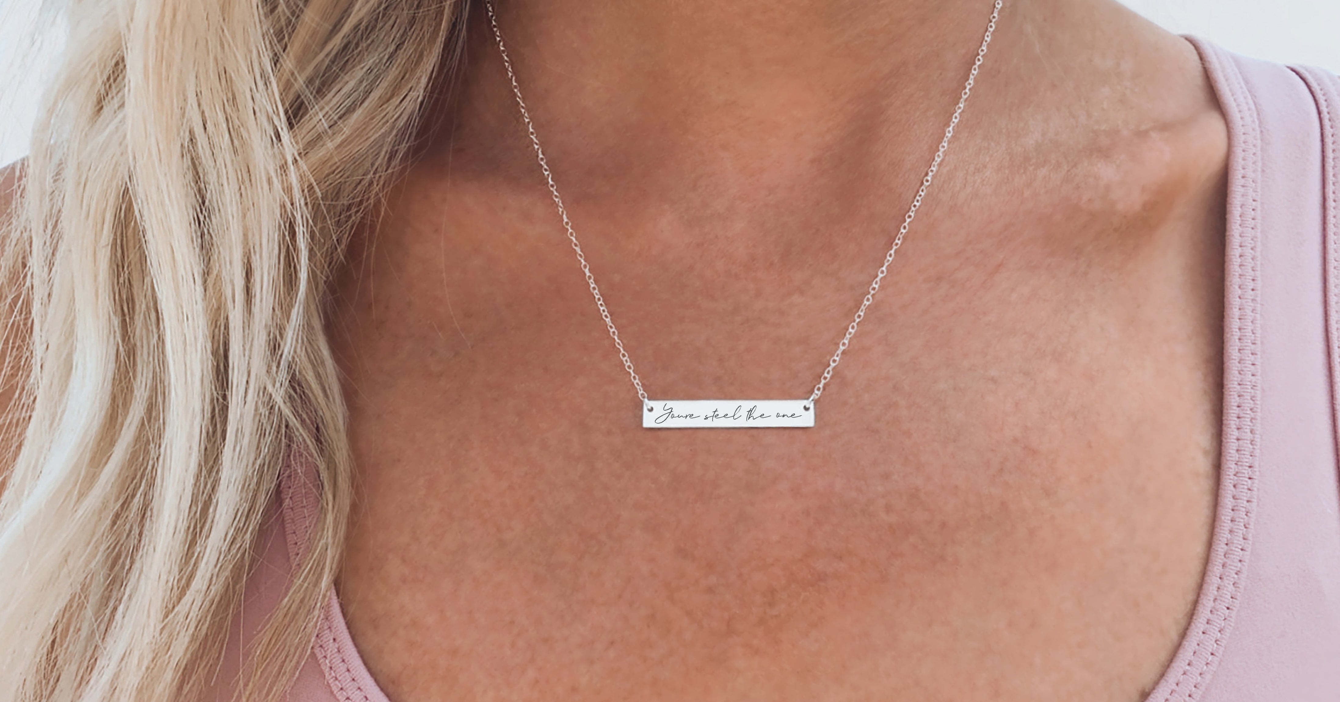 Steel necklace 11th anniversary gift