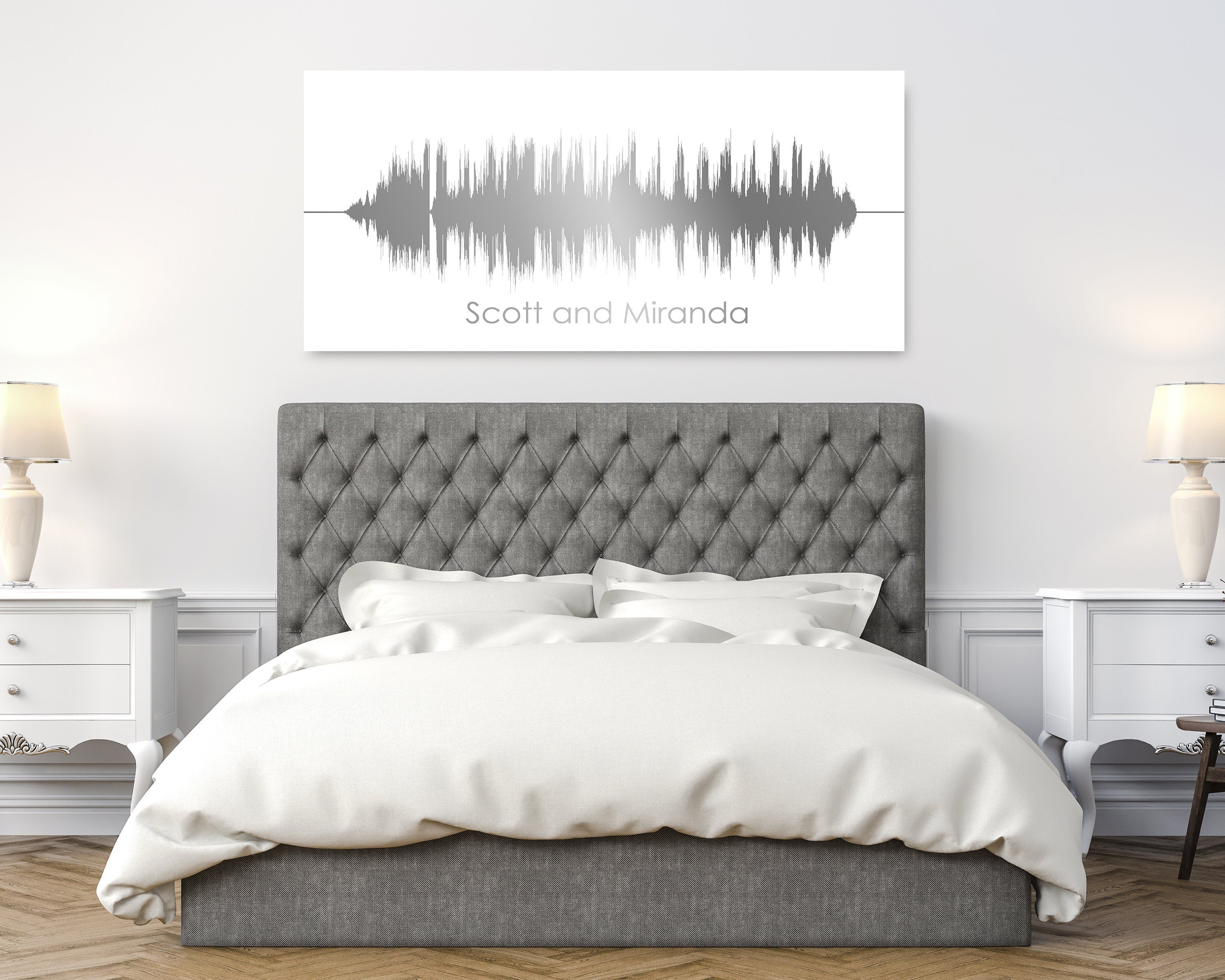 11th Anniversary Gift Personalized Sound Wave Canvas