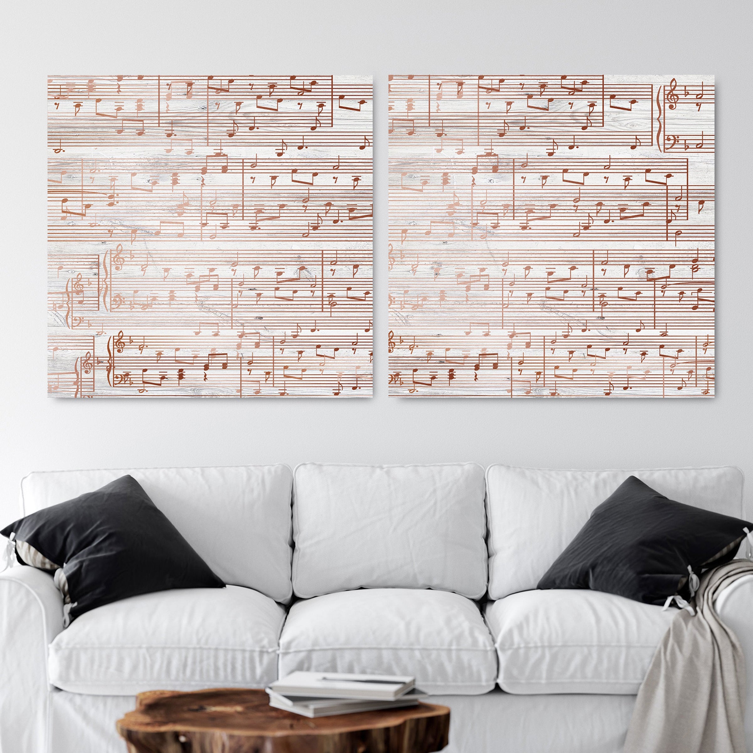 Copper Anniversary Gifts Personalized Sheet Music Canvas Print 1